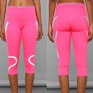 NEW Adidas x Stella McCartney TP3/4 TI P. Blue Women's Leggings Fuchsia Pink XXS